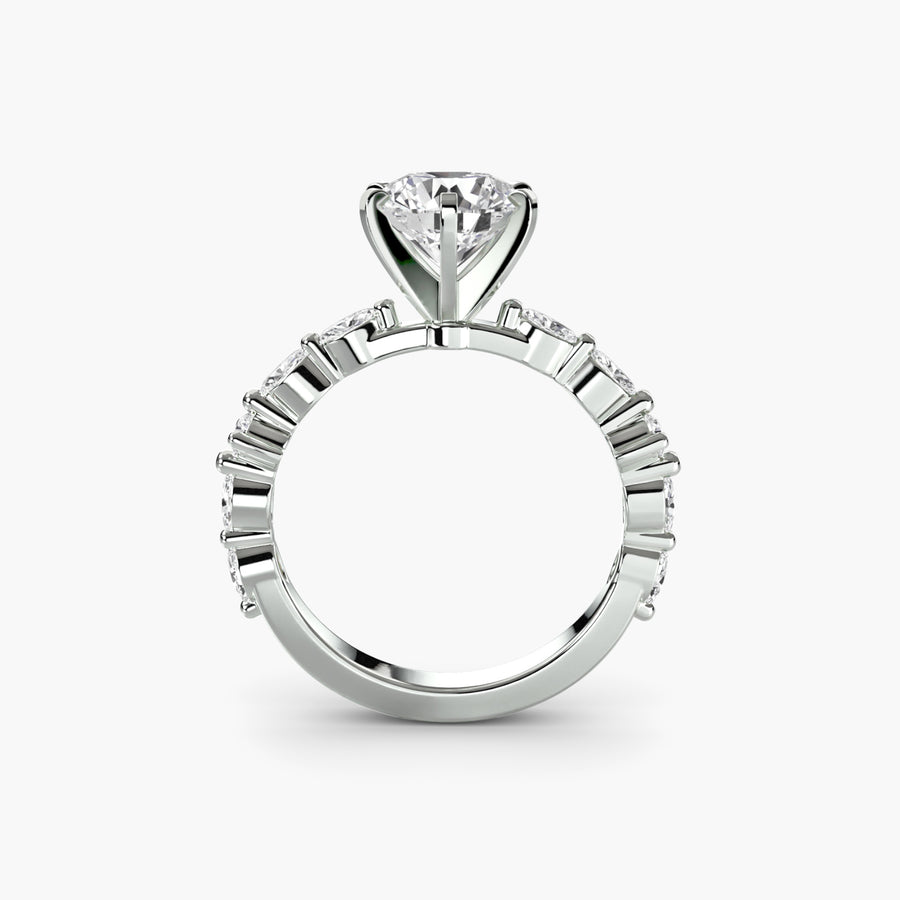 Solitaire with Full Eternity Pavé — diamond engagement ring, GIA- or IGI-certified