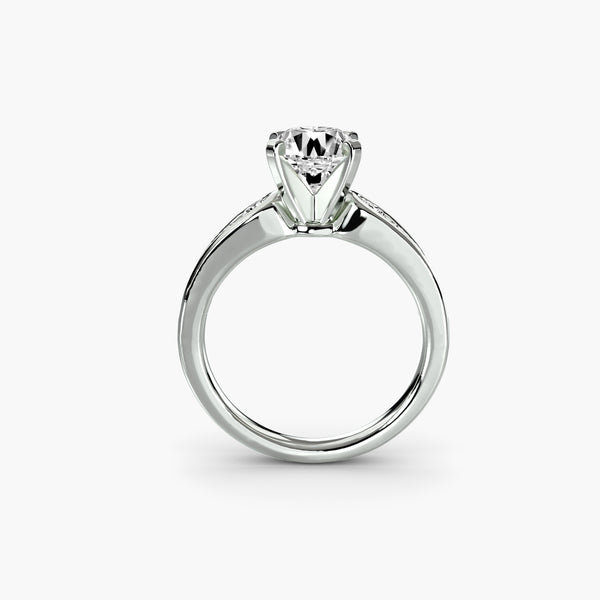 Half-Eternity Pavé Solitaire