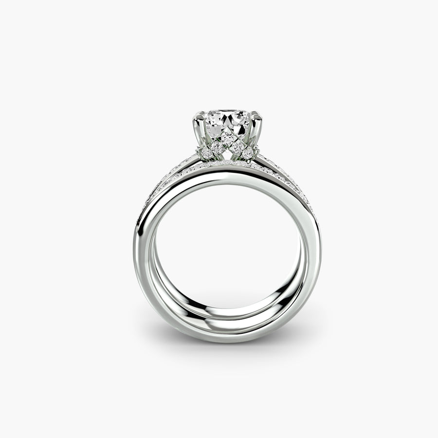 Baguette Channel Solitaire — diamond engagement ring, GIA- or IGI-certified