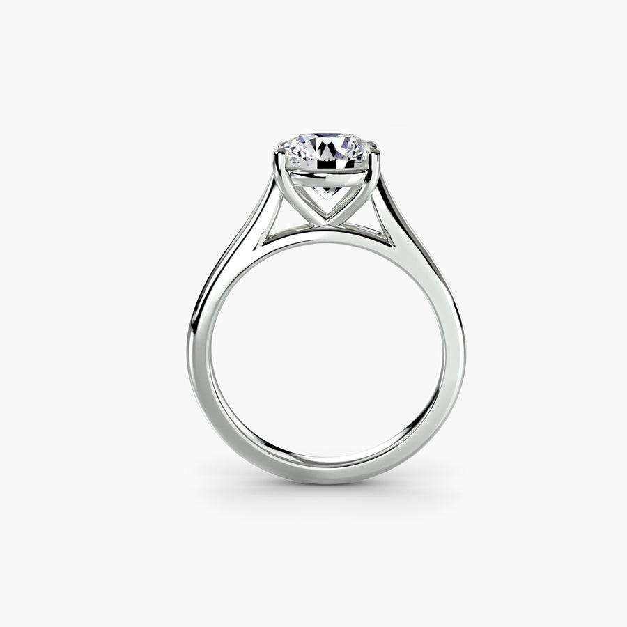 Classic Four-Prong Solitaire — diamond engagement ring, GIA- or IGI-certified