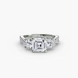 Three-Stone with Pavé Split Shank
