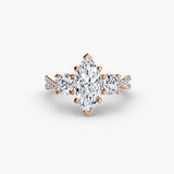 Three-Stone with Pavé Split Shank