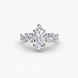 Three-Stone with Pavé Split Shank