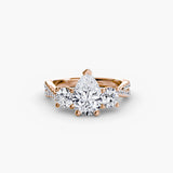 Three-Stone with Pavé Split Shank