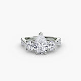 Three-Stone with Pavé Split Shank
