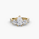 Three-Stone with Pavé Split Shank