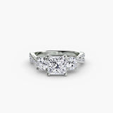 Three-Stone with Pavé Split Shank