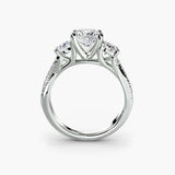 Three-Stone with Pavé Split Shank