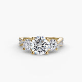 Three-Stone with Pavé Split Shank