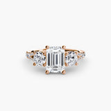 Three-Stone with Trellis Pavé Band