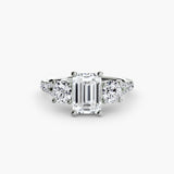Three-Stone with Trellis Pavé Band