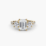 Three-Stone with Trellis Pavé Band