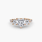 Three-Stone with Trellis Pavé Band