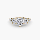 Three-Stone with Trellis Pavé Band