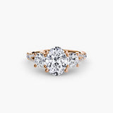 Three-Stone with Trellis Pavé Band