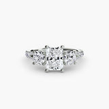 Three-Stone with Trellis Pavé Band