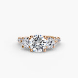 Three-Stone with Trellis Pavé Band