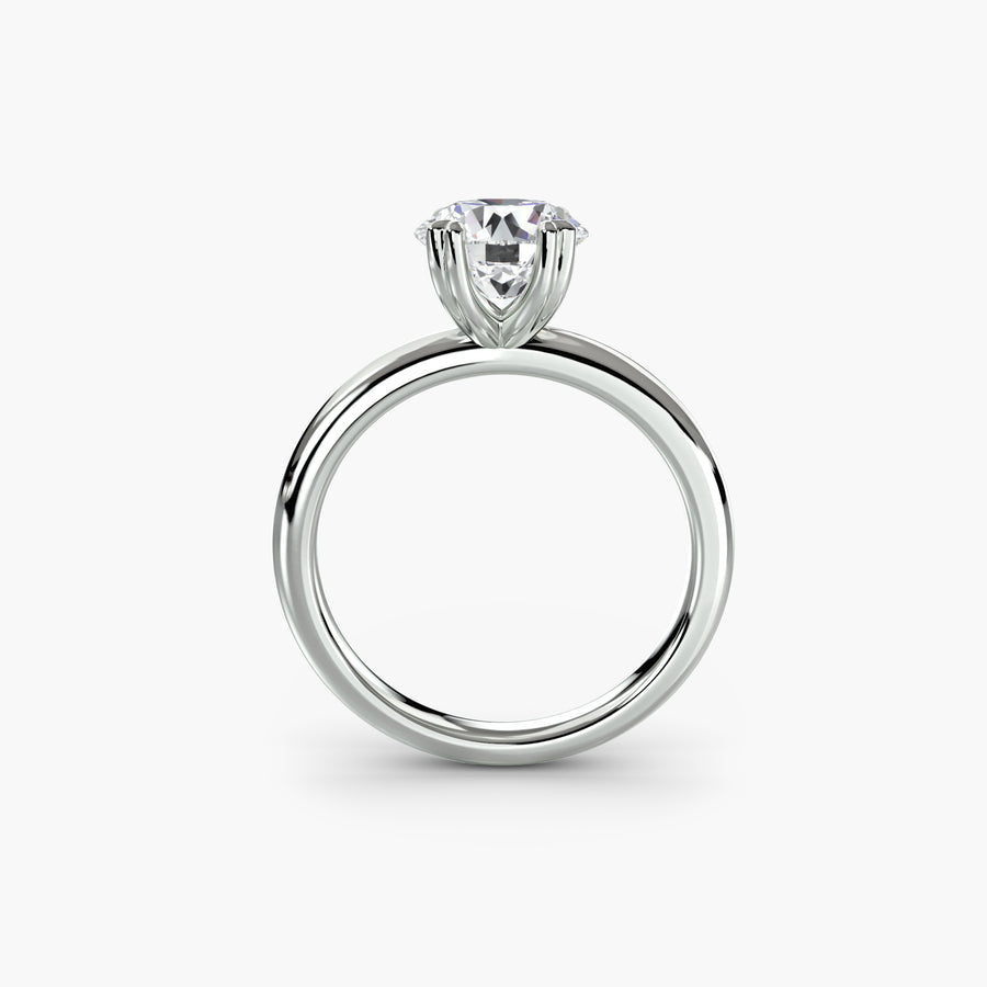 Knife-Edge Solitaire — diamond engagement ring, GIA- or IGI-certified