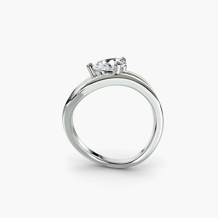 The Wave Ring — Pear Cathedral — diamond engagement ring