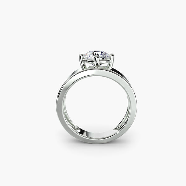 Round Wide-Band Solitaire