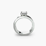 Emerald Wide-Band Solitaire