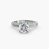 Round Twisted Pavé Solitaire