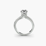 Round Twisted Pavé Solitaire