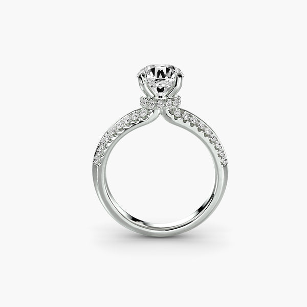 Round Twisted Pavé Solitaire