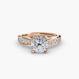 Tapered Pavé Solitaire