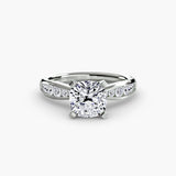 Tapered Pavé Solitaire