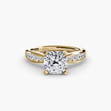 Tapered Pavé Solitaire