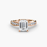 Tapered Pavé Solitaire
