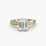 Tapered Pavé Solitaire