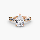 Tapered Pavé Solitaire