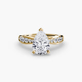 Tapered Pavé Solitaire