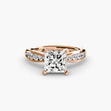 Tapered Pavé Solitaire