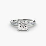 Tapered Pavé Solitaire