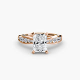 Tapered Pavé Solitaire