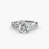 Tapered Pavé Solitaire