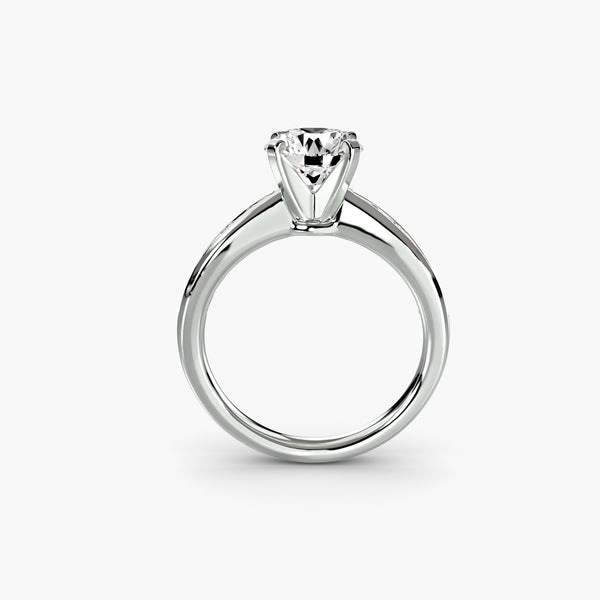 Tapered Pavé Solitaire