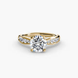 Tapered Pavé Solitaire