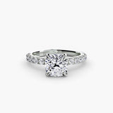 Scalloped Pavé Solitaire