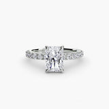 Scalloped Pavé Solitaire