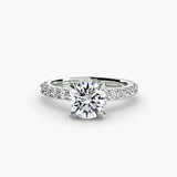 Scalloped Pavé Solitaire