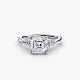 Solitaire with Graduated Shoulder Accents
