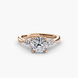 Solitaire with Graduated Shoulder Accents