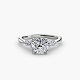 Solitaire with Graduated Shoulder Accents