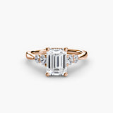 Solitaire with Graduated Shoulder Accents