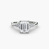Solitaire with Graduated Shoulder Accents