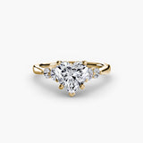 Solitaire with Graduated Shoulder Accents